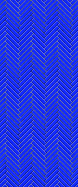 Blue Double Herringbone Tile Acrylic Shower Wall Panel 2440mm x 1220mm (3mm Thick) - CladdTech