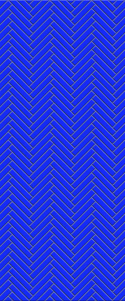 Blue Double Herringbone Tile Acrylic Shower Wall Panel 2440mm x 1220mm (3mm Thick) - CladdTech