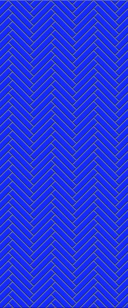 Blue Double Herringbone Tile Acrylic Shower Wall Panel 2440mm x 1220mm (3mm Thick) - CladdTech