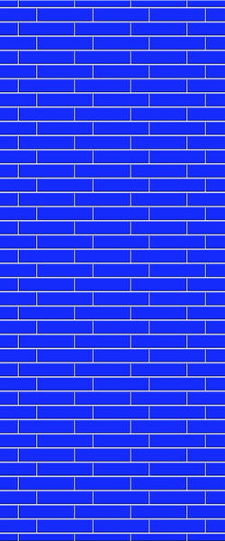 Blue Brickslips Acrylic Shower Wall Panel 2440mm x 1220mm (3mm Thick) - CladdTech