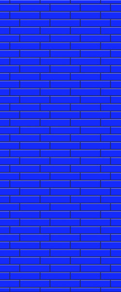 Blue Brickslips Acrylic Shower Wall Panel 2440mm x 1220mm (3mm Thick) - CladdTech
