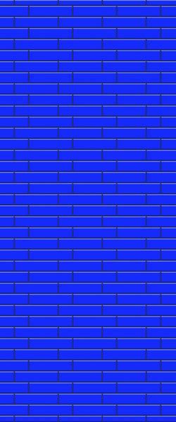 Blue Brickslips Acrylic Shower Wall Panel 2440mm x 1220mm (3mm Thick) - CladdTech