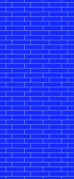 Blue Brickslips Acrylic Shower Wall Panel 2440mm x 1220mm (3mm Thick) - CladdTech