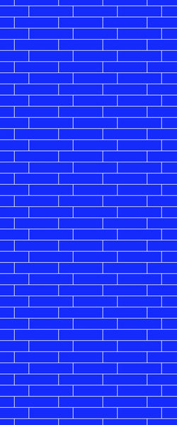 Blue Brickslips Acrylic Shower Wall Panel 2440mm x 1220mm (3mm Thick) - CladdTech