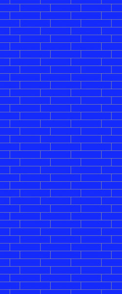 Blue Brickslips Acrylic Shower Wall Panel 2440mm x 1220mm (3mm Thick) - CladdTech