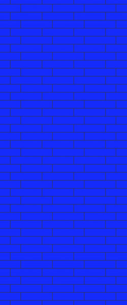 Blue Brickslips Acrylic Shower Wall Panel 2440mm x 1220mm (3mm Thick) - CladdTech