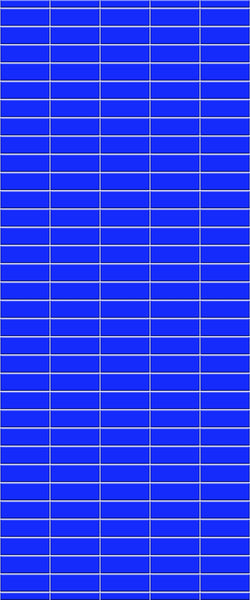 Blue Horizontal Block Acrylic Shower Wall Panel 2440mm x 1220mm (3mm Thick)