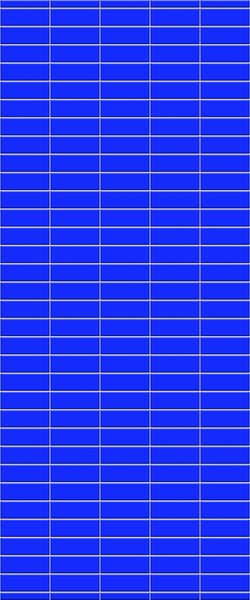 Blue Horizontal Block Acrylic Shower Wall Panel 2440mm x 1220mm (3mm Thick)