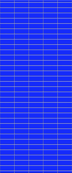 Blue Horizontal Block Acrylic Shower Wall Panel 2440mm x 1220mm (3mm Thick)