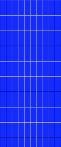 Blue Vertical Block Acrylic Shower Wall Panel 2440mm x 1220mm (3mm Thick) - CladdTech