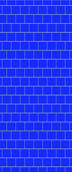 Blue Large Squares Acrylic Shower Wall Panel 2440mm x 1220mm (3mm Thick) - CladdTech
