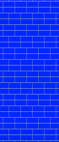 Blue Brickbond Acrylic Shower Wall Panel 2440mm x 1220mm (3mm Thick) - CladdTech