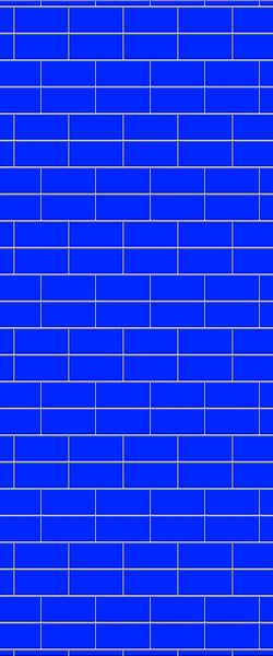Blue Brickbond Acrylic Shower Wall Panel 2440mm x 1220mm (3mm Thick) - CladdTech