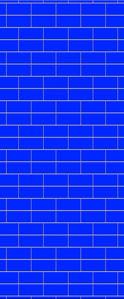 Blue Brickbond Acrylic Shower Wall Panel 2440mm x 1220mm (3mm Thick) - CladdTech