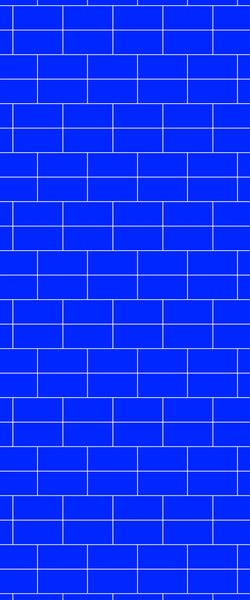 Blue Brickbond Acrylic Shower Wall Panel 2440mm x 1220mm (3mm Thick) - CladdTech