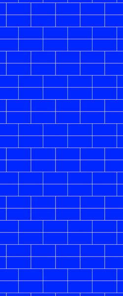 Blue Brickbond Acrylic Shower Wall Panel 2440mm x 1220mm (3mm Thick) - CladdTech