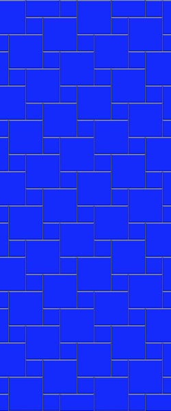 Blue Pin Wheel Tile Acrylic Shower Wall Panel 2440mm x 1220mm (3mm Thick) - CladdTech