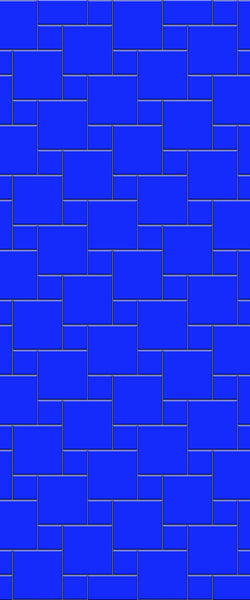 Blue Pin Wheel Tile Acrylic Shower Wall Panel 2440mm x 1220mm (3mm Thick) - CladdTech
