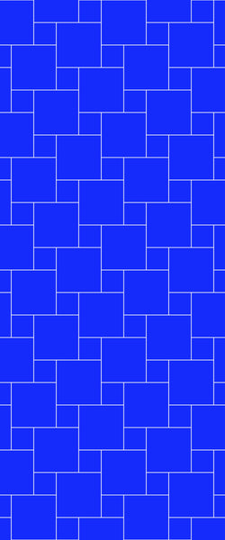 Blue Pin Wheel Tile Acrylic Shower Wall Panel 2440mm x 1220mm (3mm Thick) - CladdTech