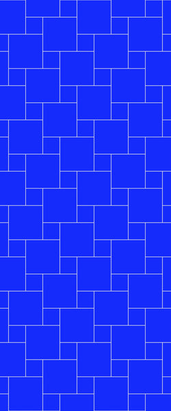 Blue Pin Wheel Tile Acrylic Shower Wall Panel 2440mm x 1220mm (3mm Thick) - CladdTech