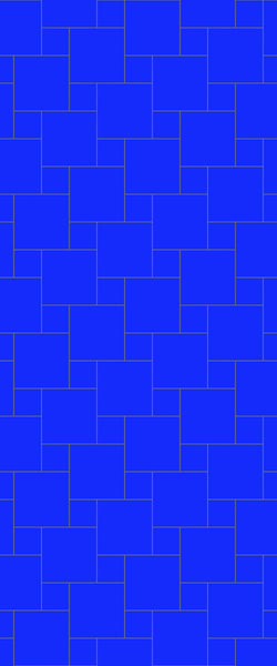Blue Pin Wheel Tile Acrylic Shower Wall Panel 2440mm x 1220mm (3mm Thick) - CladdTech