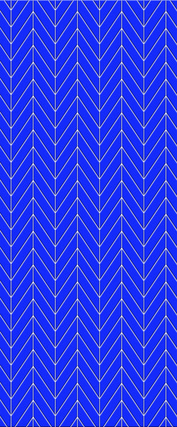 Blue Chevron Acrylic Shower Wall Panel 2440mm x 1220mm (3mm Thick) - CladdTech