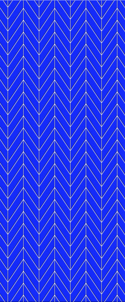 Blue Chevron Acrylic Shower Wall Panel 2440mm x 1220mm (3mm Thick) - CladdTech