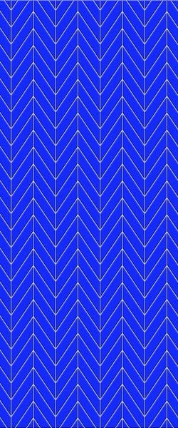 Blue Chevron Acrylic Shower Wall Panel 2440mm x 1220mm (3mm Thick) - CladdTech