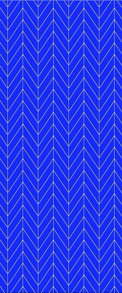 Blue Chevron Acrylic Shower Wall Panel 2440mm x 1220mm (3mm Thick) - CladdTech