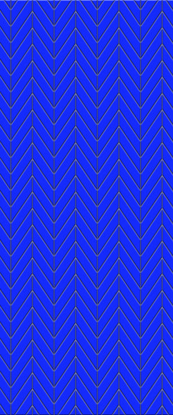 Blue Chevron Acrylic Shower Wall Panel 2440mm x 1220mm (3mm Thick) - CladdTech