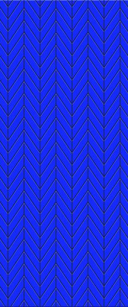 Blue Chevron Acrylic Shower Wall Panel 2440mm x 1220mm (3mm Thick) - CladdTech