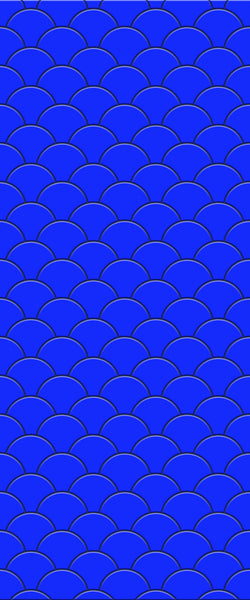 Blue Fishscales Acrylic Shower Wall Panel 2440mm x 1220mm (3mm Thick) - CladdTech