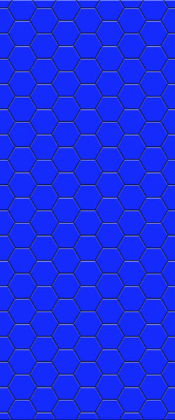 Blue Hexagons Acrylic Shower Wall Panel 2440mm x 1220mm (3mm Thick) - CladdTech