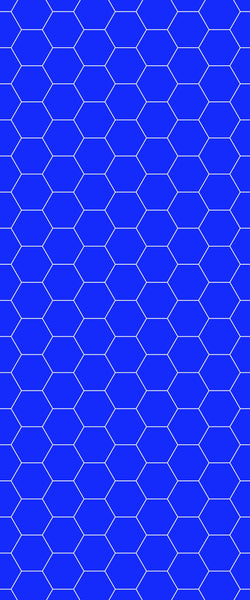 Blue Hexagons Acrylic Shower Wall Panel 2440mm x 1220mm (3mm Thick) - CladdTech