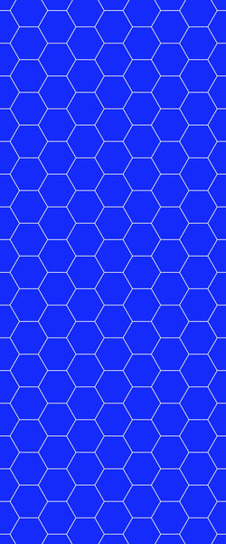 Blue Hexagons Acrylic Shower Wall Panel 2440mm x 1220mm (3mm Thick) - CladdTech