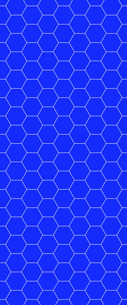 Blue Hexagons Acrylic Shower Wall Panel 2440mm x 1220mm (3mm Thick) - CladdTech