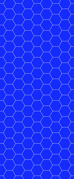 Blue Hexagons Acrylic Shower Wall Panel 2440mm x 1220mm (3mm Thick) - CladdTech