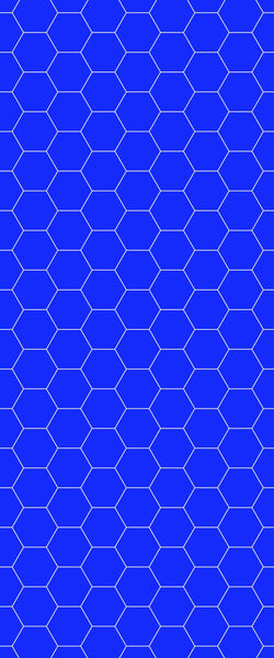 Blue Hexagons Acrylic Shower Wall Panel 2440mm x 1220mm (3mm Thick) - CladdTech