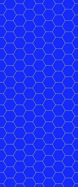 Blue Hexagons Acrylic Shower Wall Panel 2440mm x 1220mm (3mm Thick) - CladdTech