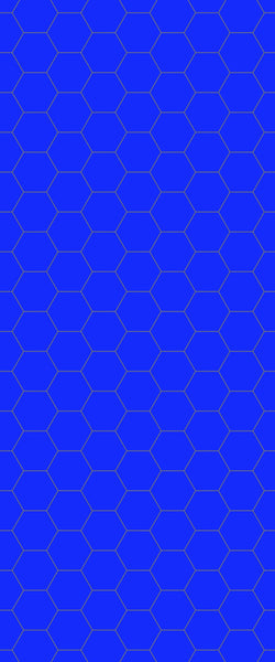 Blue Hexagons Acrylic Shower Wall Panel 2440mm x 1220mm (3mm Thick) - CladdTech
