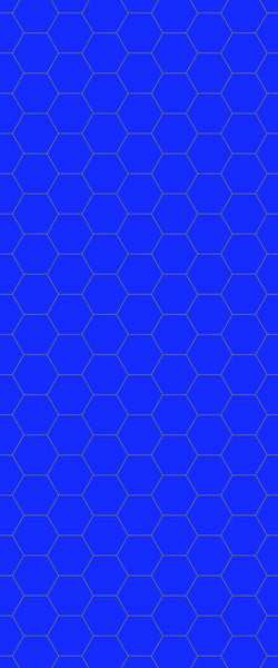 Blue Hexagons Acrylic Shower Wall Panel 2440mm x 1220mm (3mm Thick) - CladdTech