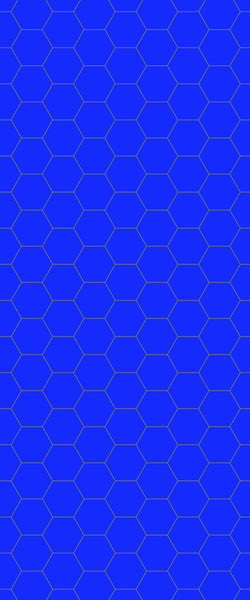 Blue Hexagons Acrylic Shower Wall Panel 2440mm x 1220mm (3mm Thick) - CladdTech