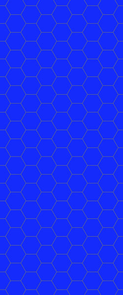 Blue Hexagons Acrylic Shower Wall Panel 2440mm x 1220mm (3mm Thick) - CladdTech