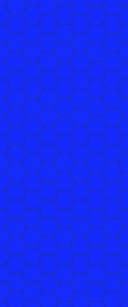 Blue Hexagons Acrylic Shower Wall Panel 2440mm x 1220mm (3mm Thick) - CladdTech