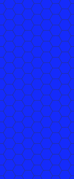 Blue Hexagons Acrylic Shower Wall Panel 2440mm x 1220mm (3mm Thick) - CladdTech