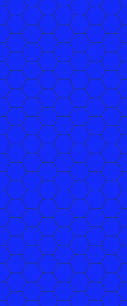 Blue Hexagons Acrylic Shower Wall Panel 2440mm x 1220mm (3mm Thick) - CladdTech