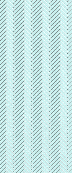 Blue Single Herringbone Tile Acrylic Shower Wall Panel 2440mm x 1220mm (3mm Thick) - CladdTech