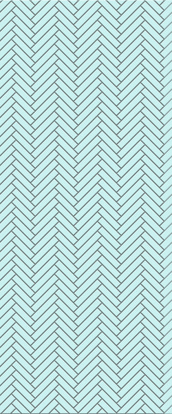 Blue Single Herringbone Tile Acrylic Shower Wall Panel 2440mm x 1220mm (3mm Thick) - CladdTech