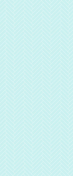 Blue Single Herringbone Tile Acrylic Shower Wall Panel 2440mm x 1220mm (3mm Thick) - CladdTech