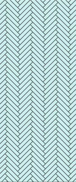 Blue Double Herringbone Tile Acrylic Shower Wall Panel 2440mm x 1220mm (3mm Thick) - CladdTech